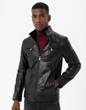 Sviatoslav Leather Jacket - image 2 of 6 in carousel